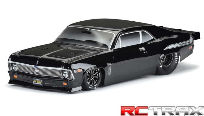 1/10 1969 Chevrolet Nova Tough-Color Black Body: Drag Car