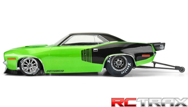 1/10 1972 Plymouth Barracuda Clear Body: Drag Car