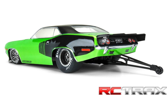 1/10 1972 Plymouth Barracuda Clear Body: Drag Car