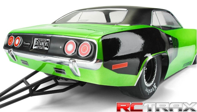 1/10 1972 Plymouth Barracuda Clear Body: Drag Car