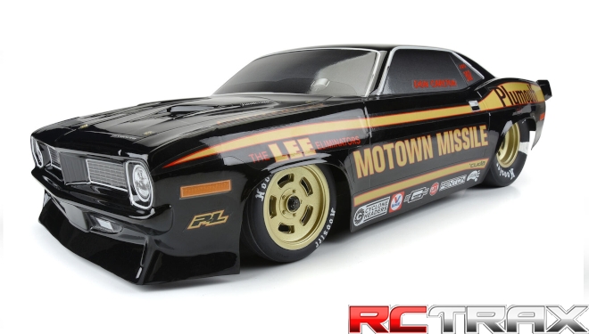 1/10 1972 Plymouth Barracuda Motown Missile Black Body: Drag Car