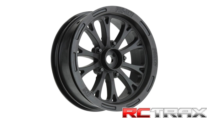 1/10 Pomona Drag Spec Front 2.2" 12mm Drag Wheels (2) Black