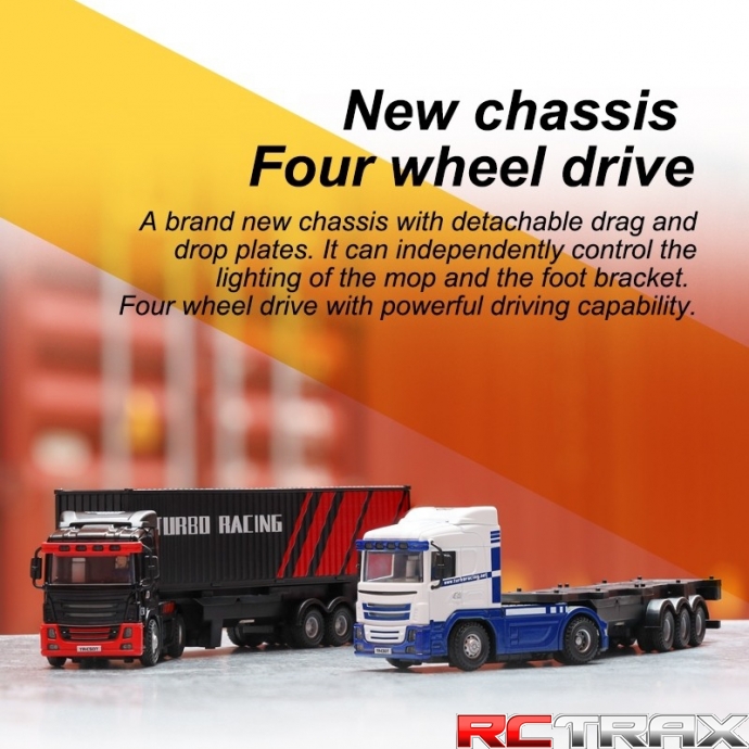 Turbo Racing ciężarówka RC 1/76 C50 ciągnik RTR - black