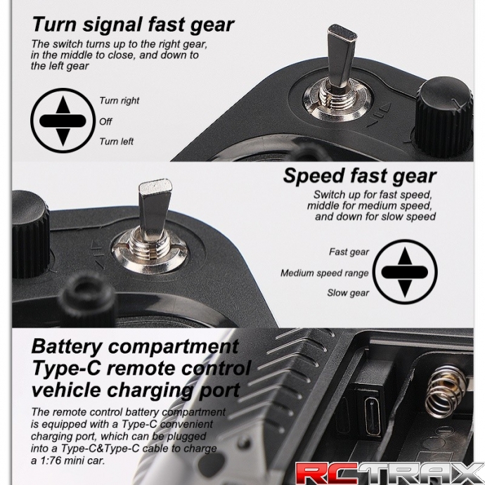 Turbo Racing ciężarówka RC 1/76 C50 z przyczepą RTR - white