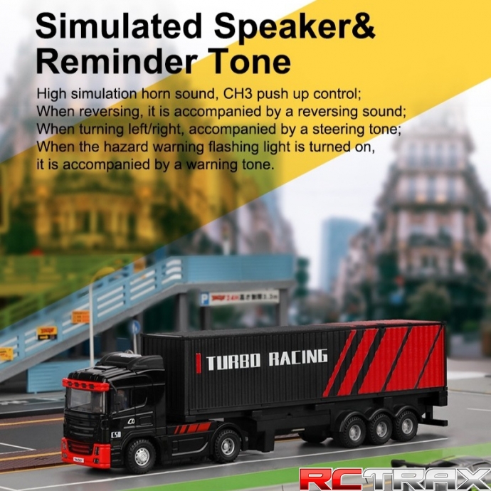 Turbo Racing ciężarówka RC 1/76 C50 z przyczepą RTR - white