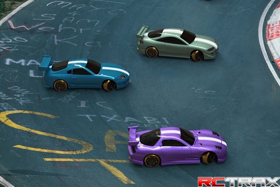 Turbo Racing model RC Drift 1/76 C64 RTR - blue light