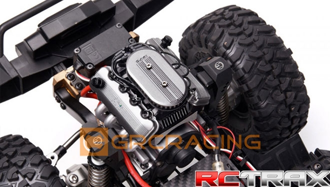 Atrapa silnika GRC 1976 427SOHC V8 Engine Motor Heat Sink Cooling Fan Set For RC Crawler 36mm Motor