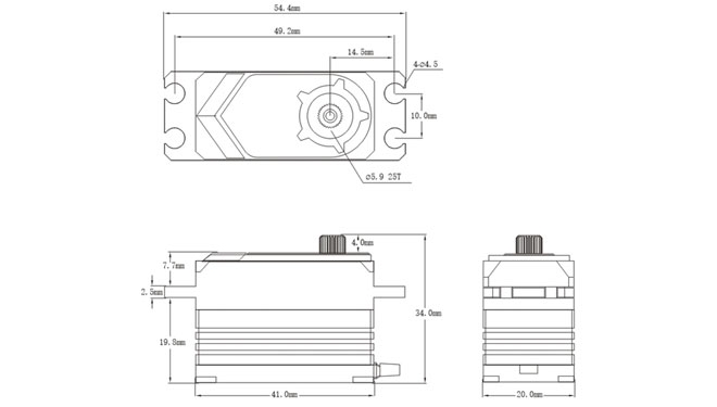 25T SRT BHX6 LW HV (0.053s/35kg/8.4V)