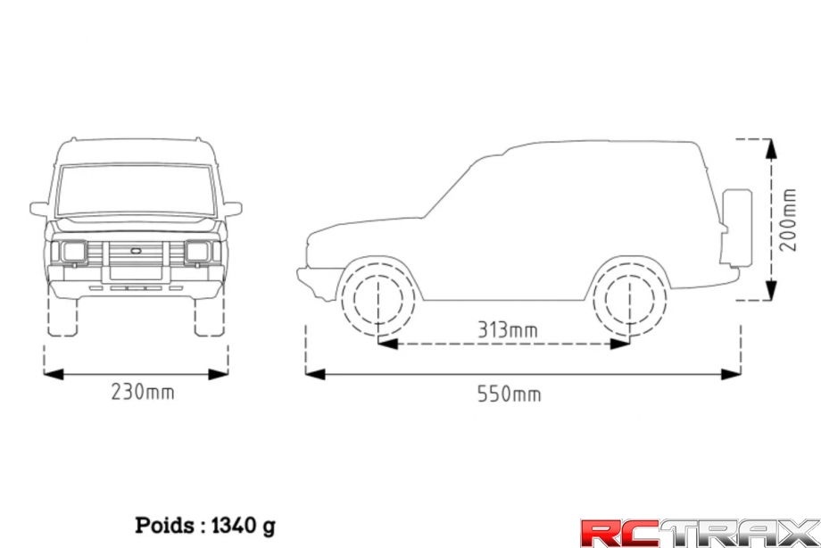 Karoseria ABS (twarda) LAND ROVER DISCOVERY 5-drzwiowa WB 313 mm