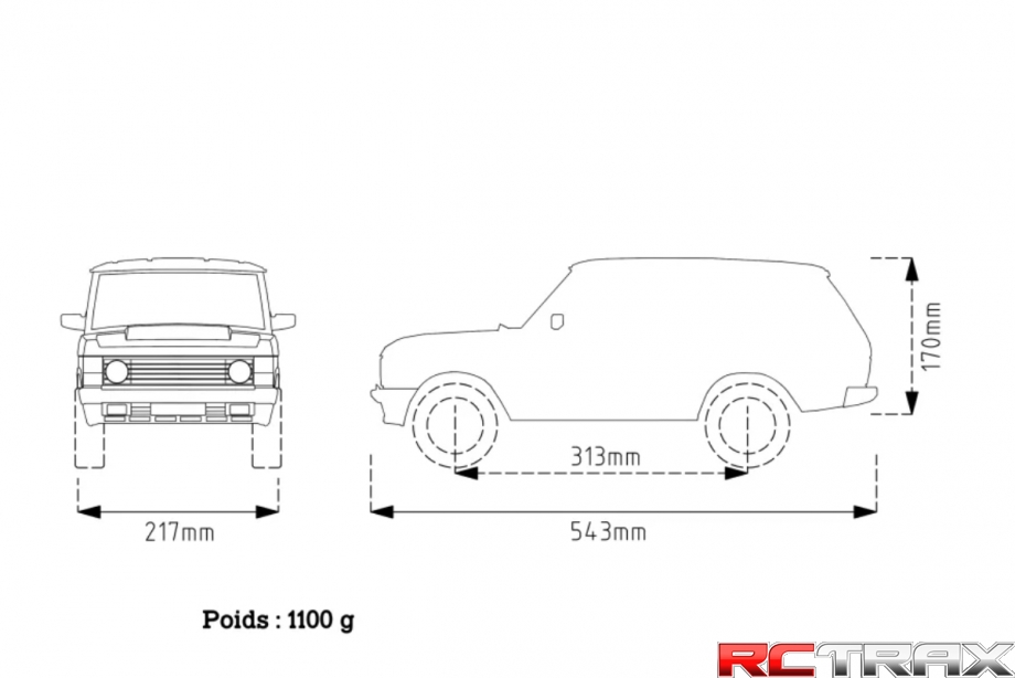 Karoseria ABS (twarda) Range Rover 5-drzwiowa WB 313 mm