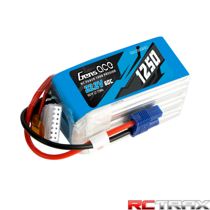 Akumulator Gens Ace 1250mAh 22.2V 60C 6S1P EC3
