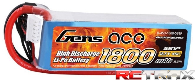 Akumulator Gens Ace 1800mAh 18.5V 45C 5S1P XT60