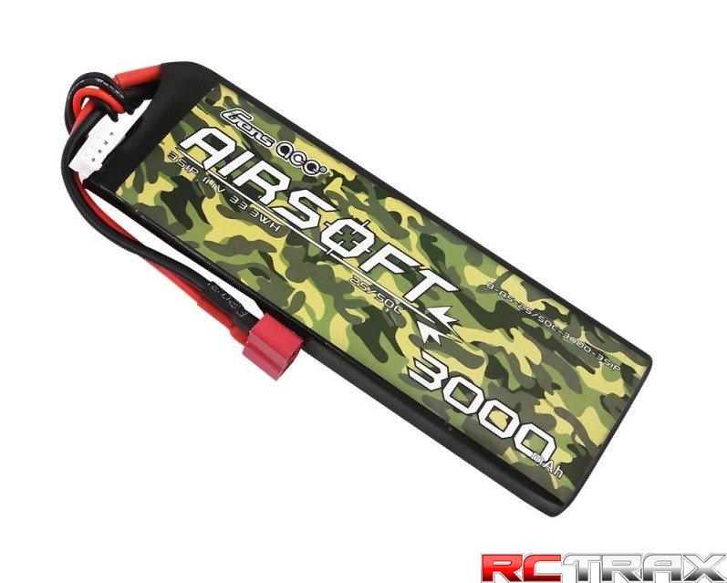 Akumulator Gens Ace 25/50C 3000mAh 3S1P 11.1V T-Plug, do broni Airsoft