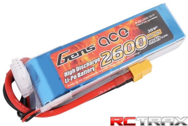 Akumulator Gens Ace 2600mAh 11.1V 25C 3S1P XT60