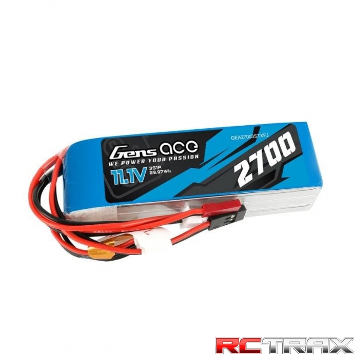 2700mAh 11,1V Akumulator Gens Ace TX 3S1P Futaba/JST-XHR/JST-SYP