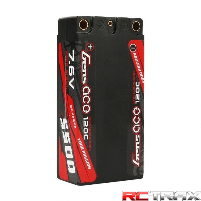 Akumulator Gens Ace 5500mAh 7.6V 100C 2S2P Shorty Black HardCase
