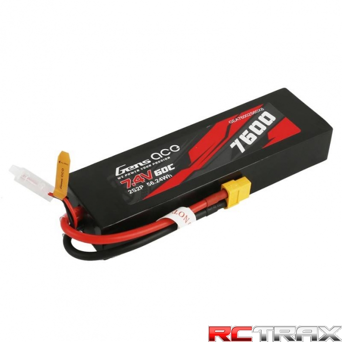 Akumulator Gens Ace 7600mAh 7,4V 60C 2S2P XT60 Material Case