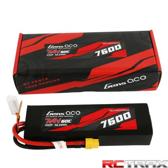 Akumulator Gens Ace 7600mAh 7,4V 60C 2S2P XT60 Material Case