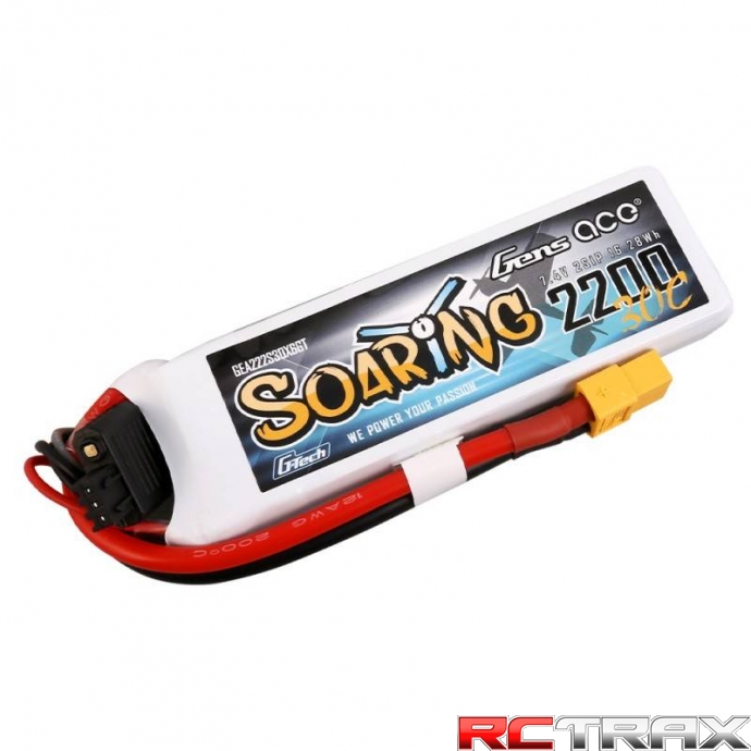 2200mAh 7,4V 30C Gens Ace G-Tech Soaring 2S1P XT60
