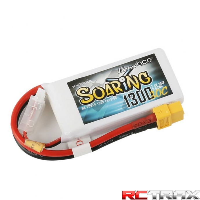 Akumulator Gens Ace Soaring 1300mAh 7.4V 30C 2S1P XT60