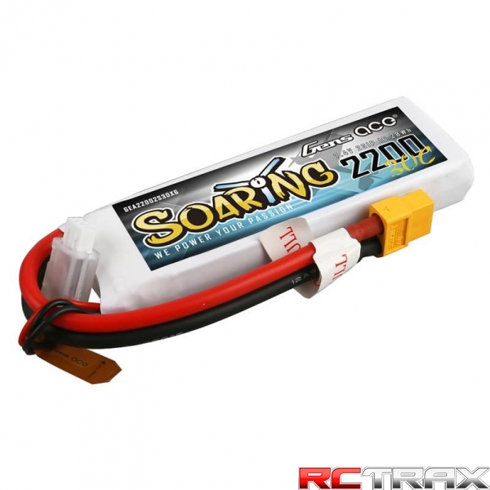 Akumulator Gens Ace Soaring 2200mAh 7.4V 30C 2S1P XT60