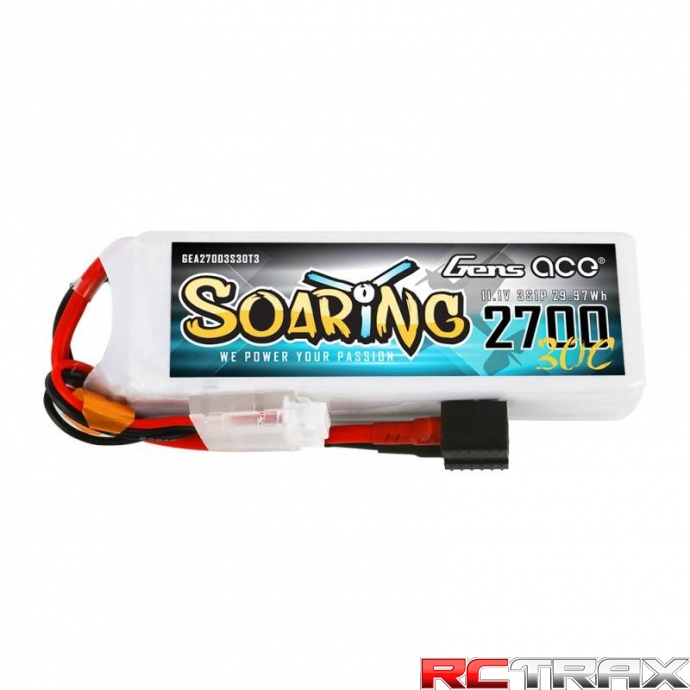 Akumulator Gens Ace Soaring 2700mAh 11.1V 30C 3S1P z EC3/XT60/T-Plug