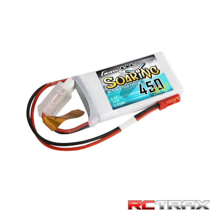 Akumulator Gens Ace Soaring 450mAh 7,4V 30C 2S1P JST-SYP