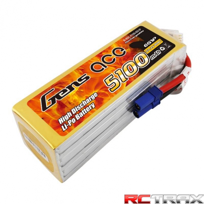 Akumulator GensAce 5100mAh 22.2V 80C 6S1P EC5