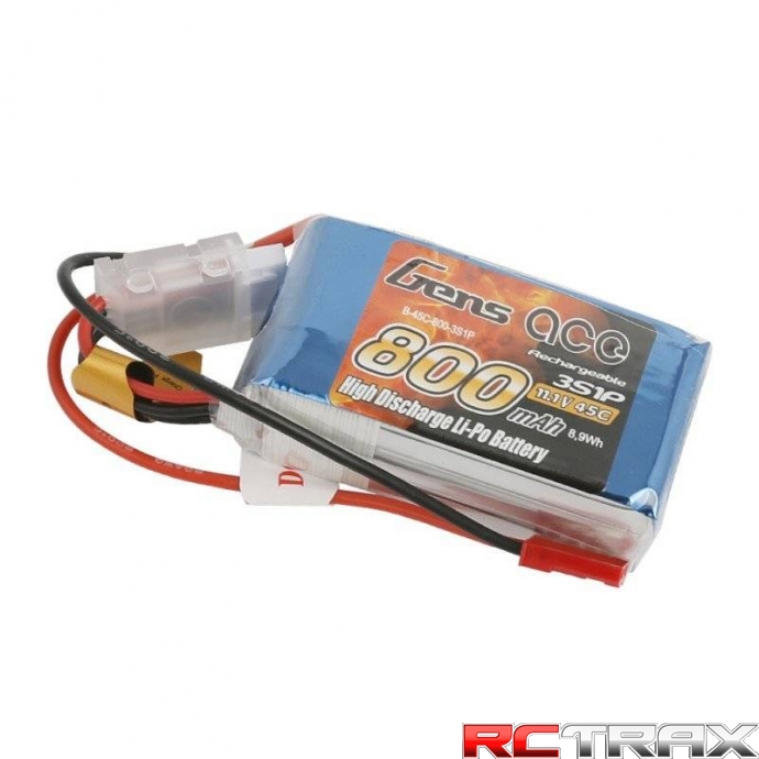 Akumulator GensAce LiPo 800mAh 11.1V 45C 3S1P