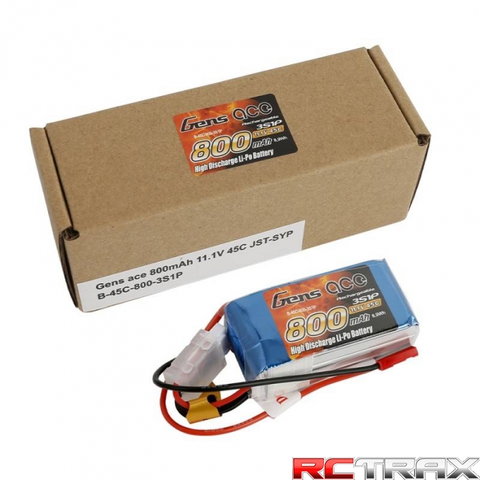 Akumulator GensAce LiPo 800mAh 11.1V 45C 3S1P