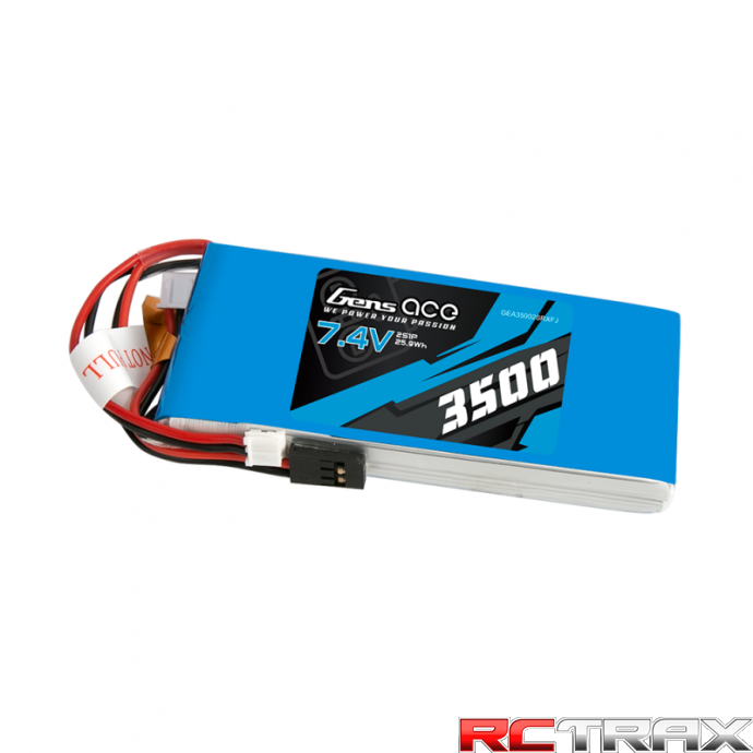 Akumulator LiPo Gens Ace 3500mAh 7,4V 1C 2S1P RX/TX