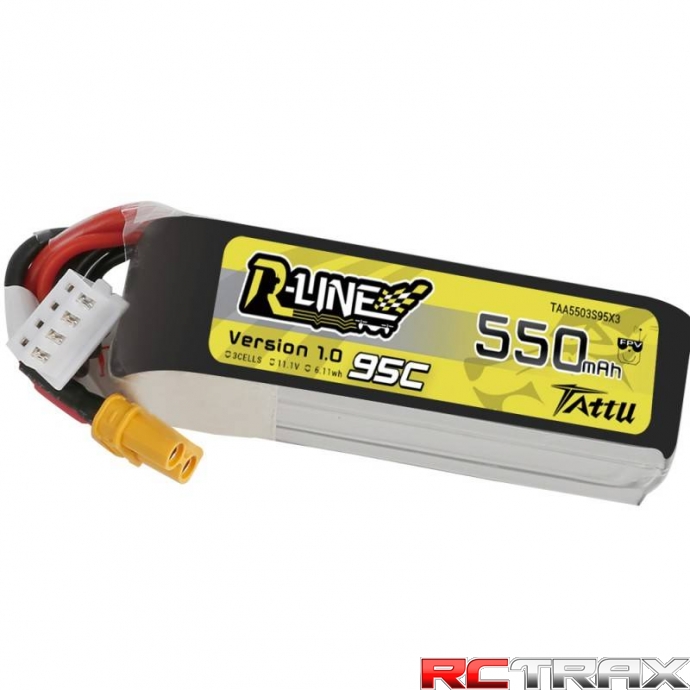 Akumulator Tattu R-Line 550mAh 11.1V 95C 3S1P XT30