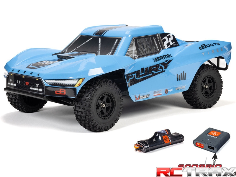 Arrma Fury Mega 550 2WD 1:10 Smart RTR niebieski