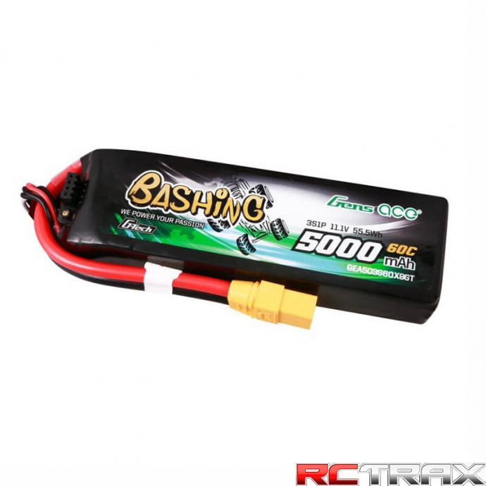5000mAh 11.1V 60C GensAce 3S1P z wtyczką XT90
