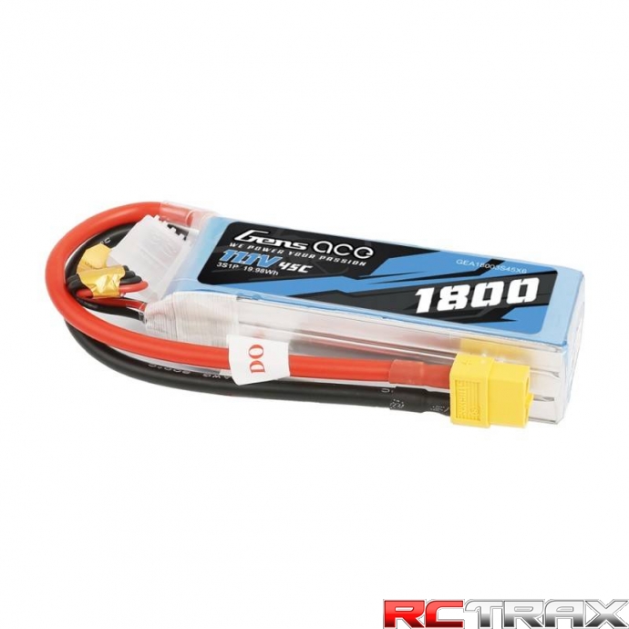 Baterie GensAce LiPo 1800mAh 11,1V 45C 3S1P XT60