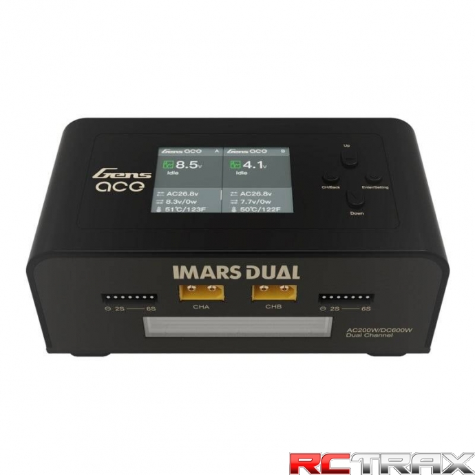 Charger GensAce IMARS Dual Channel AC200W/DC300Wx2 (Black)
