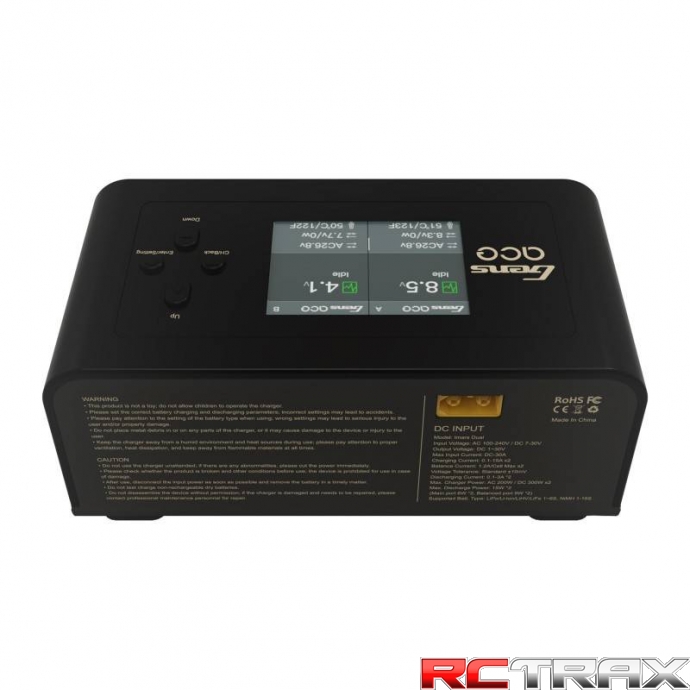 Charger GensAce IMARS Dual Channel AC200W/DC300Wx2 (Black)
