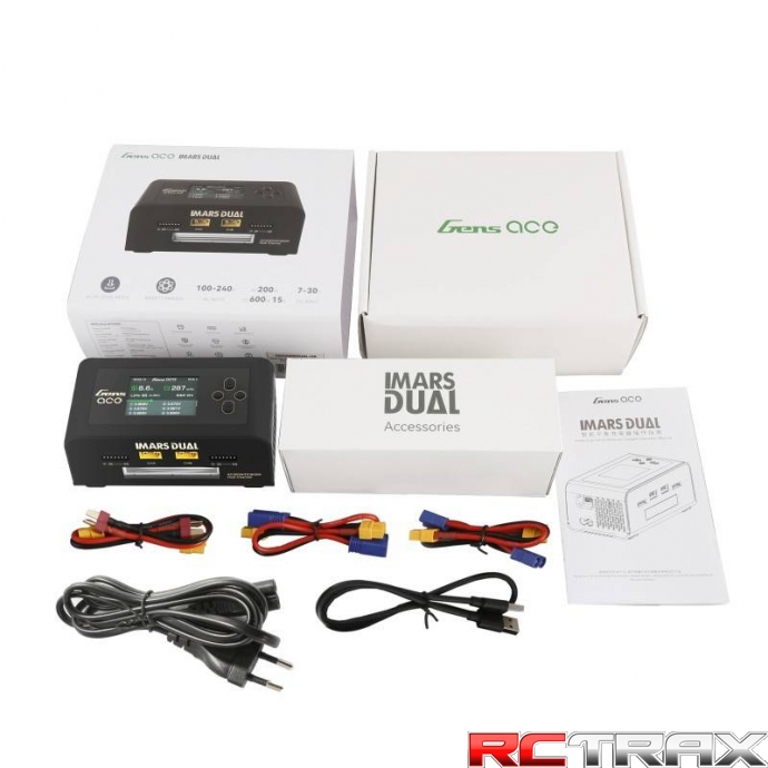 Charger GensAce IMARS Dual Channel AC200W/DC300Wx2 (Black)