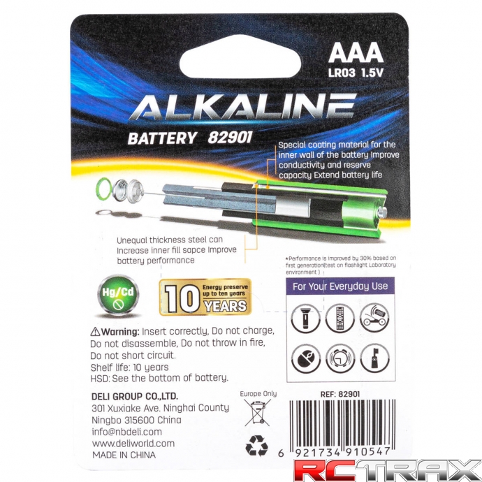 Deli Alkaline batteries AAA LR03 4+2pcs