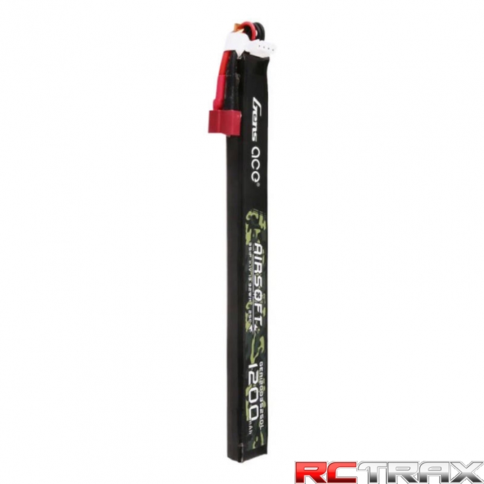 Gens Ace 25C 1200mAh 3S1P 11.1V Airsoft Gun Lipo Battery with T Plug Long size