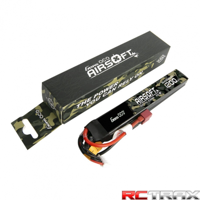 Gens Ace 25C 1200mAh 3S1P 11.1V Saddle Airsoft Gun Lipo Battery with T Plug