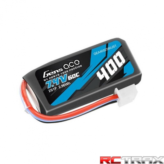 Gens Ace 400mAh 7.4V 60C 2S1P JST Battery