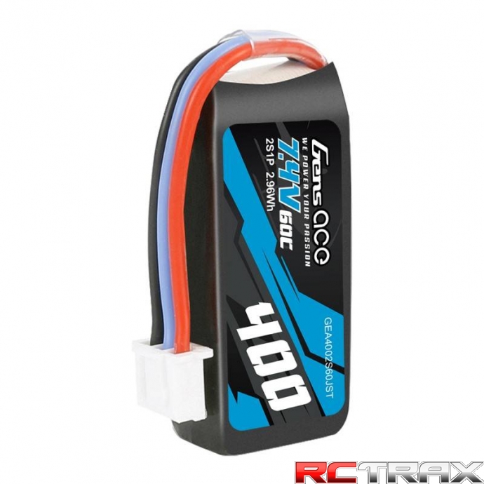 Gens Ace 400mAh 7.4V 60C 2S1P JST Battery