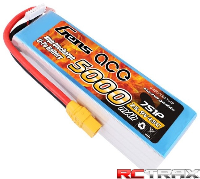 Gens Ace 5000mAh 25.9V 45C 7S1P XT90 Battery