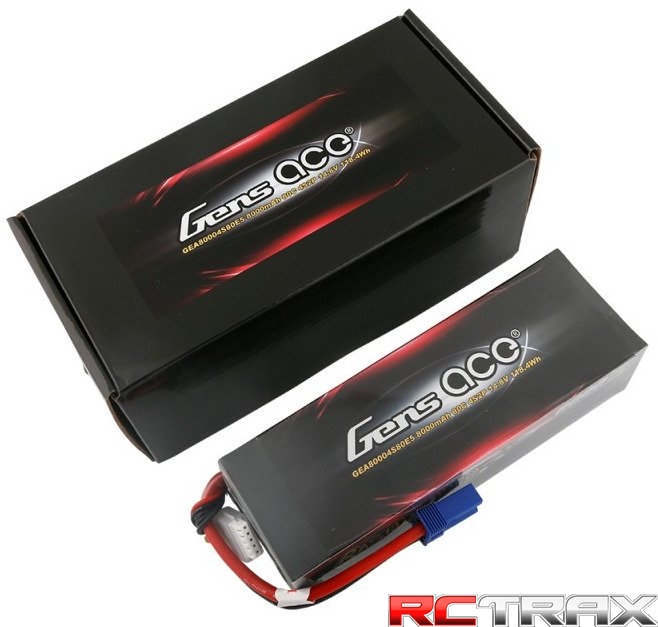 Gens Ace 8000mAh 14.8V 80C 4S1P LiPo Battery Pack with EC5 Plug-Bashing Pro Series