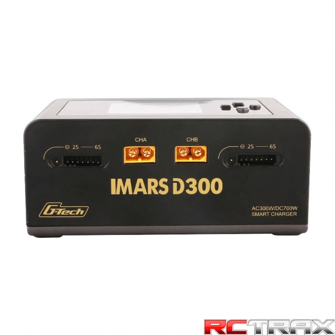 Gens Ace IMARS D300 G-Tech Channel AC/DC 300W/700W RC Battery Charger-EU Black