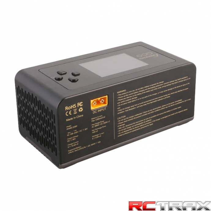Gens Ace IMARS D300 G-Tech Channel AC/DC 300W/700W RC Battery Charger-EU Black