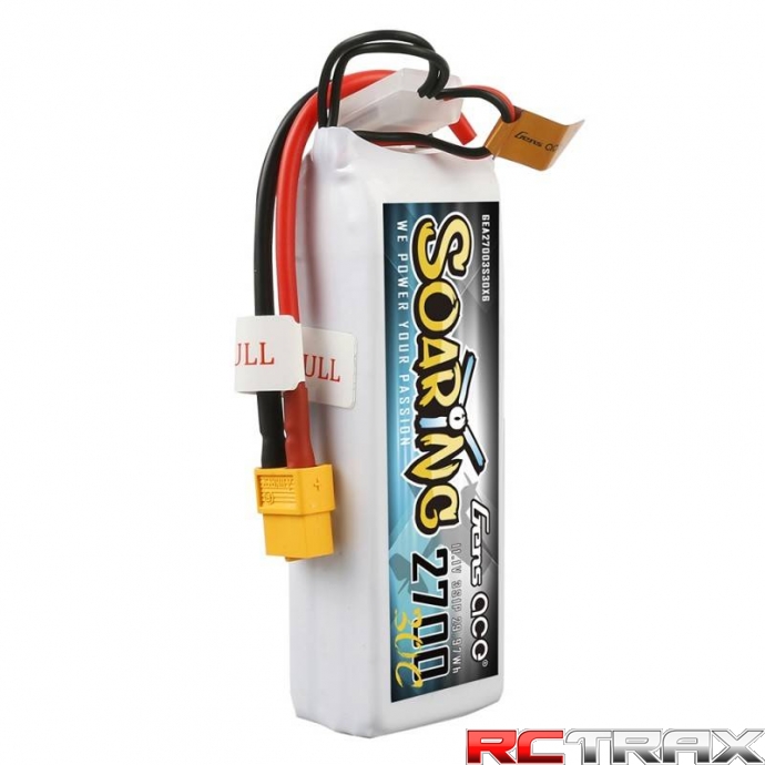 Gens Ace Soaring 2700mAh 11.1V 30C 3S1P Lipo Battery Pack with XT60 plug