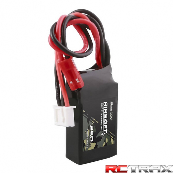 Gens ace 250mAh 7.4V 35C 2S1P Airsoft Gun Lipo Battery with JST-SYP Plug