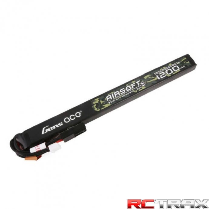 Gens ace 25C 1200mAh 3S1P 11.1V Airsoft Gun Lipo Battery with mini Tamiya Plug Long size